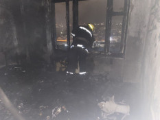 В Кривом Роге выгорела часть квартиры на 9 этаже3