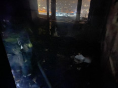 В Кривом Роге выгорела часть квартиры на 9 этаже2