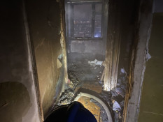 В Кривом Роге выгорела часть квартиры на 9 этаже0
