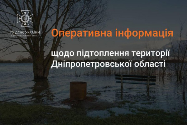 На Дніпроперовщині підтопленими залишаються території у місті Дніпро та чотирьох районах області0