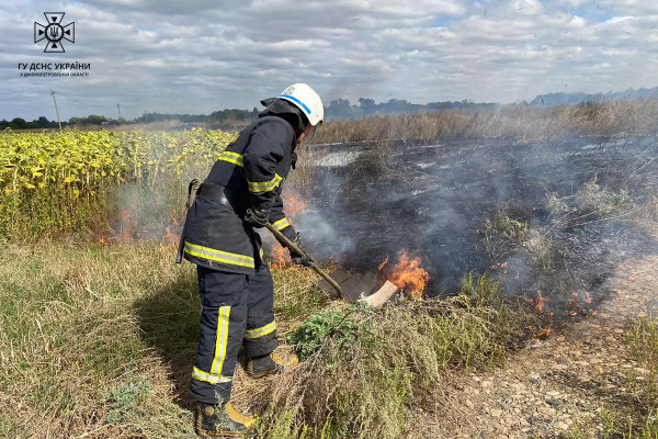 За останній тиждень надзвичайниками Дніпропетровщини ліквідовано 327 пожеж в екосистемах3