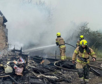 Масштабна пожежа в Довгинцівському районі Кривого Рогу0
