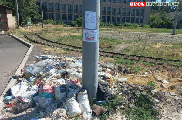 Сміття після торговців стихійного ринку на Довгинцево в Кривому Розі