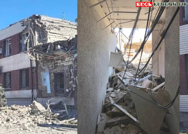 Зруйновано ракетою приміщення профспілки ПівнГЗК в Кривому Розі