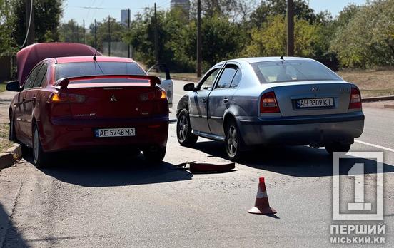 Маневри не вдалися: у Кривому Розі не розминулися Mitsubishi Lancer та Skoda