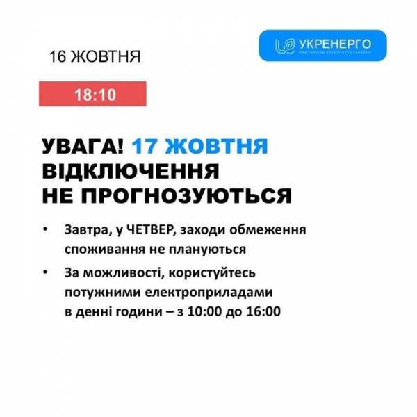 Як будуть діяти 17 жовтня у Кривому Розі графіки відключень: відповідь енергетиків1