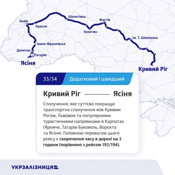 До відома криворіжців: з 15 грудня залізницею з Кривого Рогу і Дніпра на захід України курсуватимуть додаткові поїзди1