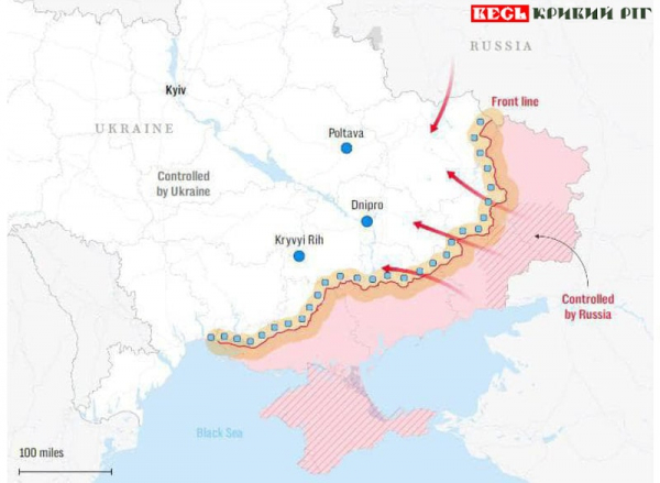 Орієнтовна карта розміщення миротворчих сил в Україні після припинення вогню