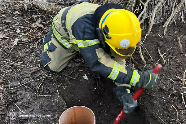 Криворізькі надзичайники врятували цуценят із пастки2