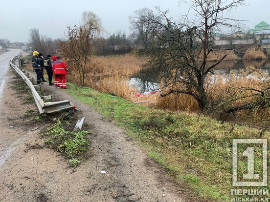 У Криворізькому районі авто злетіло з дороги у воду: водій загинув2