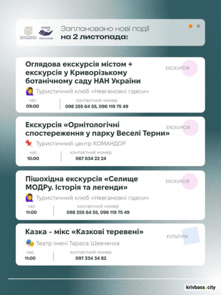Криворізький вікенд: що варто відвідати містянам 1 та 2 листопада4