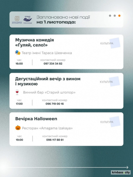 Криворізький вікенд: що варто відвідати містянам 1 та 2 листопада3