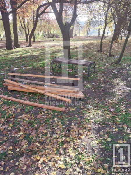 Потрібна негайна реакція поліції: у сквері на Петра Калнишевського молодь регулярно трощить встановлені лави1