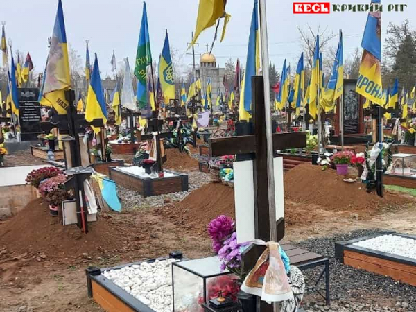 Сектор почесних поховань Центрального кладовища Кривого Рогу