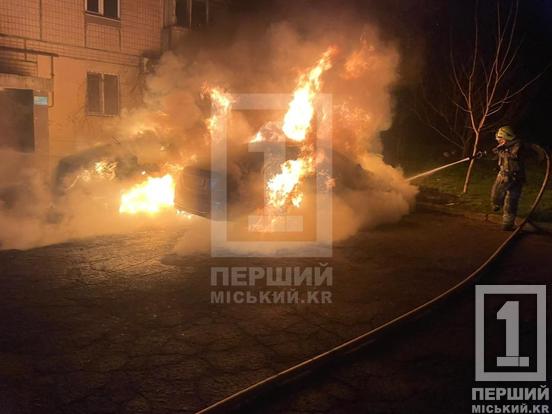 Густий дим сповнив подвірʼя: на Східному вночі згоріли дві автівки1