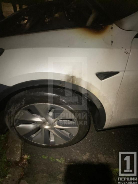 На вулиці Генерала Радієвського горіла Tesla: підозрюваного у підпалі затримали1