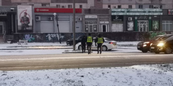 На вулиці Віталія Матусевича сталася ДТП через негоду1