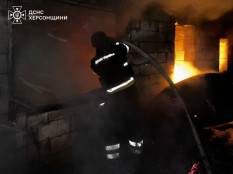 Вночі від під масованою атакою ворога був Херсон, постраждала жінка0