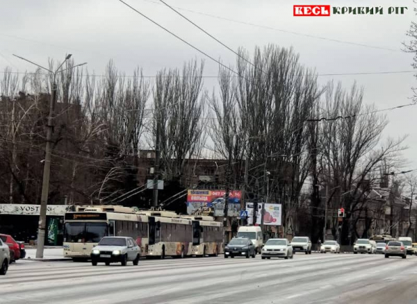 Тролейбуси знеструмлено на пр. Миру в Кривому Розі
