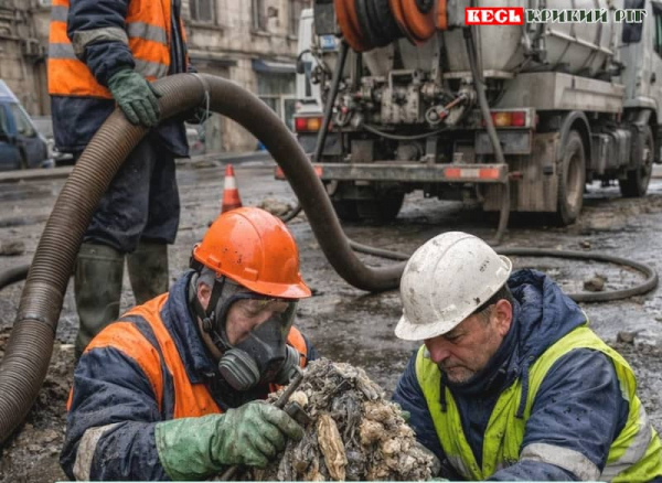 Прочистка засміченої каналізації в Кривому Розі
