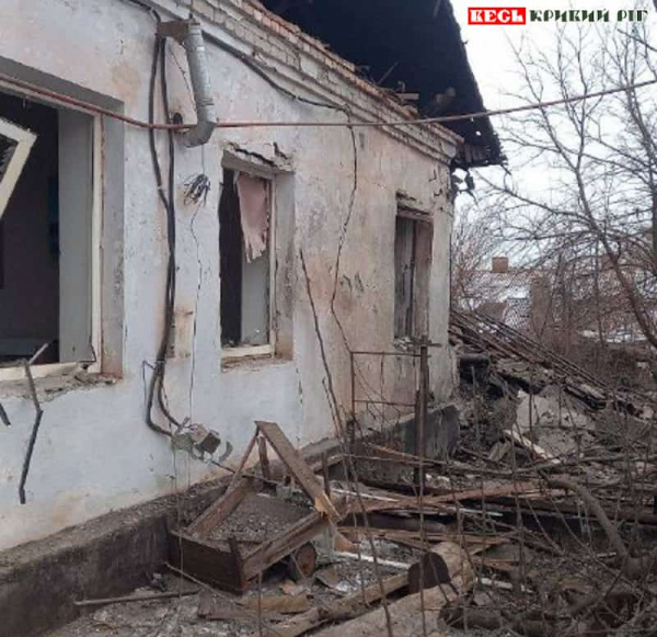 Вночі шахед влучив по приватному сектору Саксаганського району Кривого Рогу