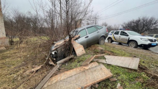 Автомобіль вилетів у кювет у Саксаганському районі неподалік шахти 