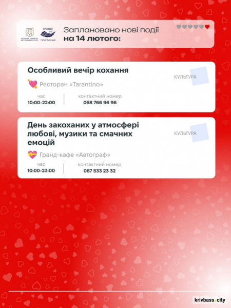 Криворізький вікенд: як романтично провести час з найріднішими 14 та 15 лютого 6