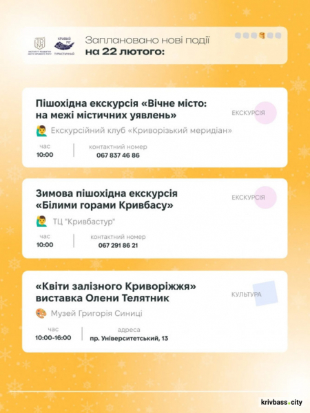 Криворізький вікенд: містян запрошують цікаво провести 21 та 22 лютого4
