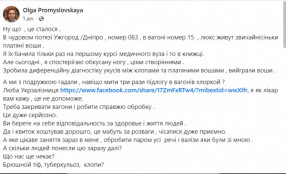 Мешканка Дніпра заявила, що її покусали воші у вагоні «люкс»0