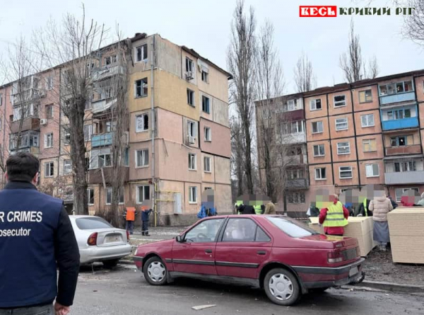 Шахед влучив по даху хрущовки в Довгинцівському районі Кривого Рогу