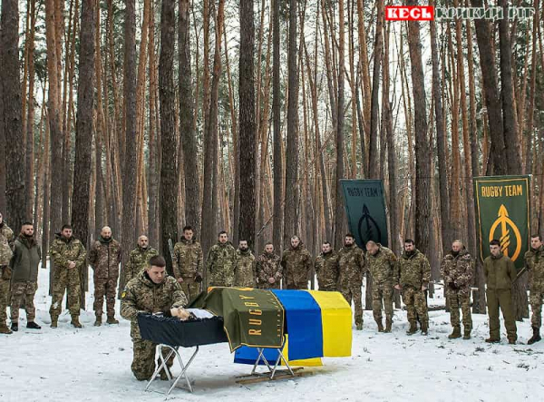 Прощання з Олегом Демченком в криворізькому батальйоні RUGBY TEAM