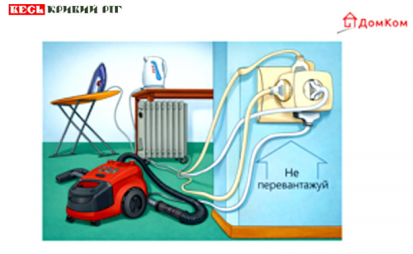 Не вмикайте потужні прибори одразу після подачі енергії одночасно в Кривому Розі