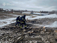 Внаслідок російської атаки на ферму у Харківській області постраждав чоловік та загинуло близько ста голів свиней1