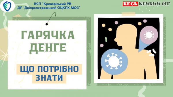 Плакат про небезпеку денге в ВСП в Кривому Розі
