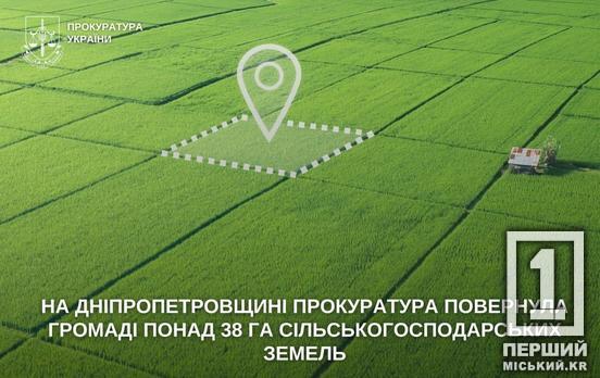 Громаді на Криворіжжі повернули понад 38 гектарів землі, які намагалися привласнити через фальшиві документи