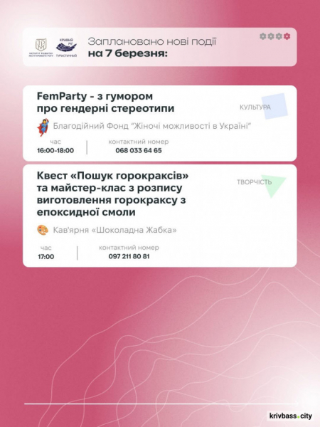 Криворізький вікенд: як провести весняні вихідні 7 та 8 березня 4