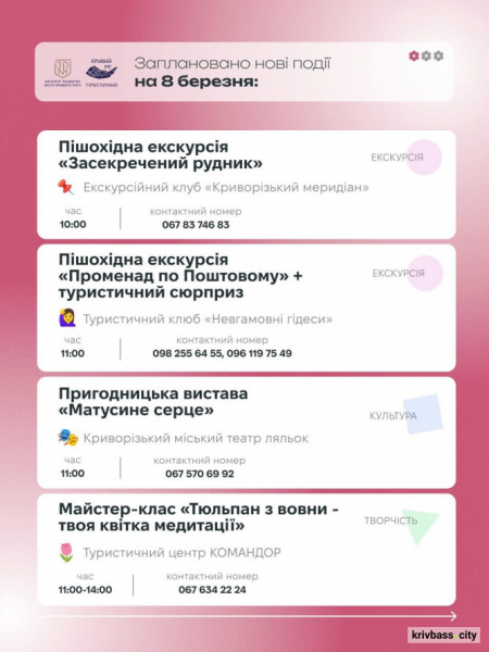 Криворізький вікенд: як провести весняні вихідні 7 та 8 березня 5