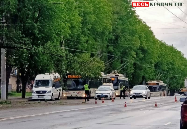 Гілка впала на контактну мережу тролейбусів на пр. Миру в Кривому Розі