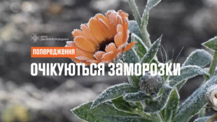 На Дніпропетровщині оголосили помаранчевий рівень небезпеки через заморозки