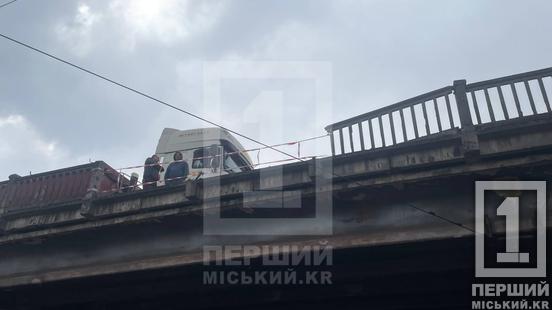 Троє людей госпіталізовано з переламами: у Кривому Розі легковик вилетів із мосту