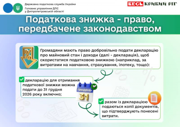 Банер ДПС: Про податкову знижку