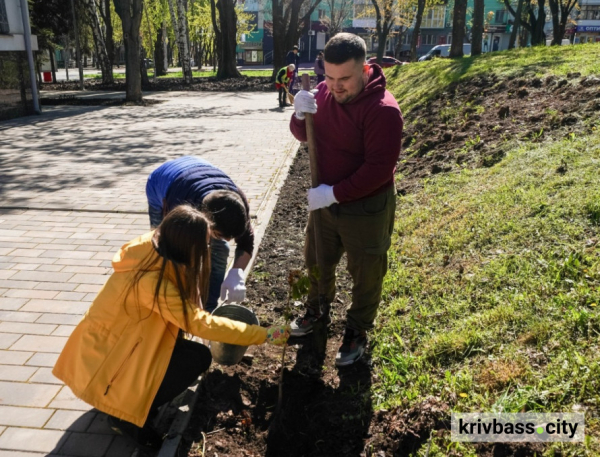 Ініціативна молодь ЦГЗК Метінвесту провела акцію з озеленення міста