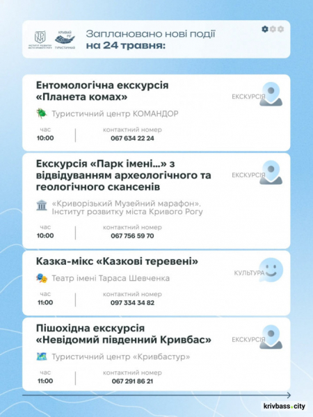 Криворізький вікенд: афіша подій на 23 та 24 травня