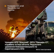 Сили оборони уразили НПЗ “Ильский”, ЗРГК “Панцирь-С1”, корабель та інші об’єкти російських окупантів