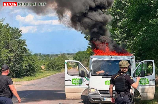 Вантажівку з морозивом атакував дрон в Криворізькому районі
