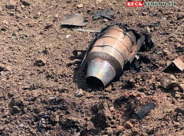 Уламок БПЛА у Апостолівській громаді Криворізького району