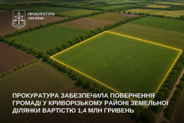 Прокуратура повернула територіальній громаді земельну ділянку вартістю 1,4 млн гривень