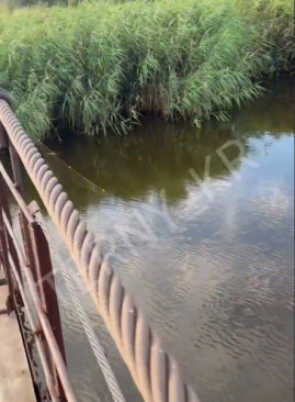 У Кривому Розі біля підвісного мосту через Саксагань помітили браконьєрські сітки