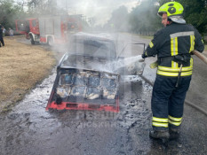 У районі Південного гірничо-збагачувального комбінату згорів легковий автомобіль