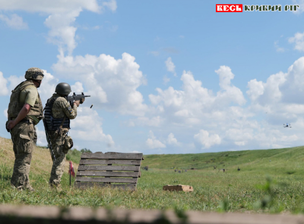 Заняття з протидія дронам в 129 Криворізькій бригаді